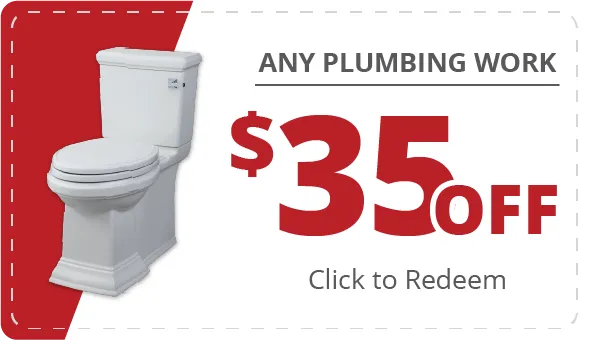 Coupon for any plumbing work.
