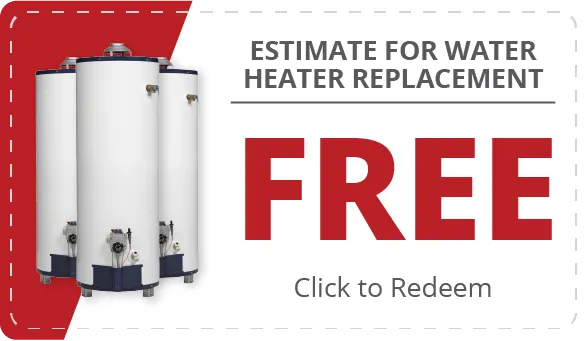Coupon for free estimate for water heater replacement.